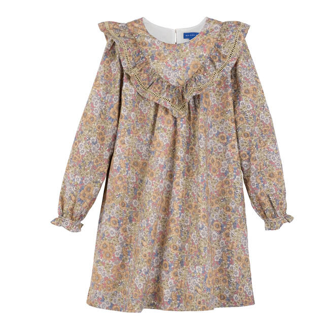 Cora Dress, Sage & Brown Floral