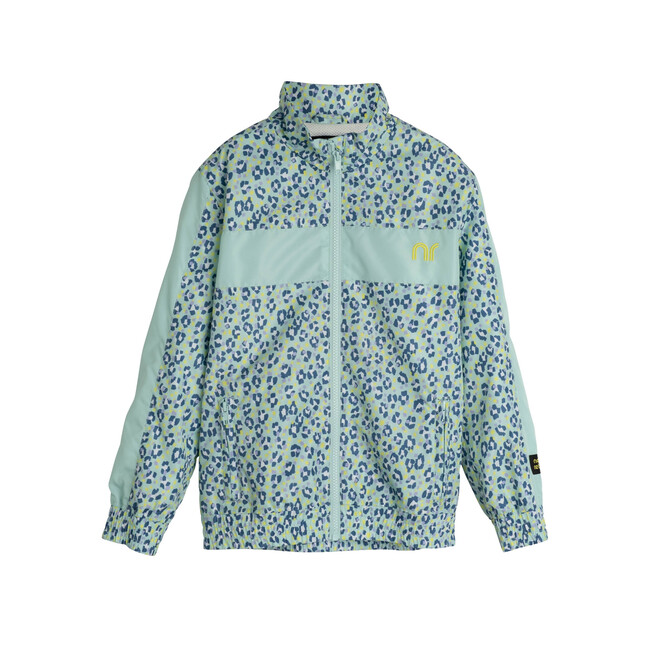 Stevie Track Jacket, Mint Leopard - Jackets - 1