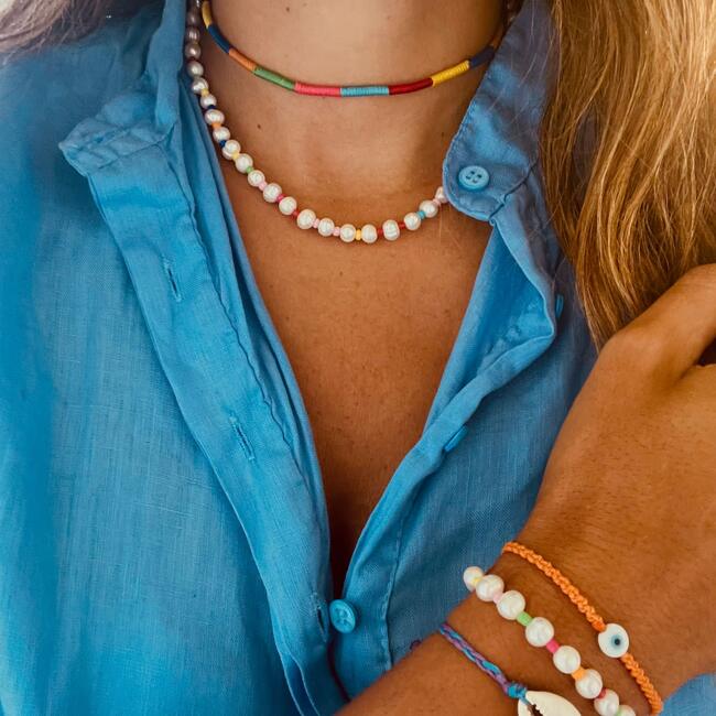 Women's Freshwater Baroque Pearl Rainbow Bracelet