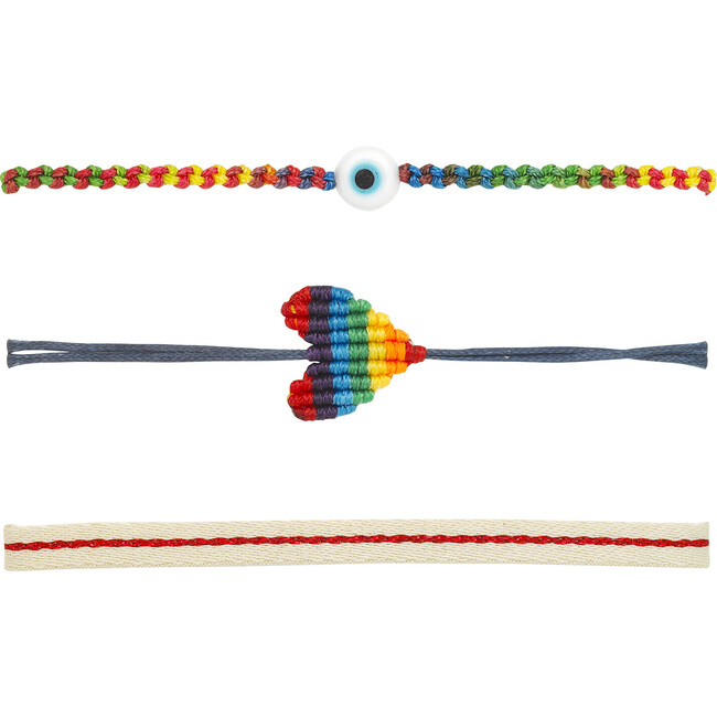 Women's Rainbow Heart Bracelet Bundle