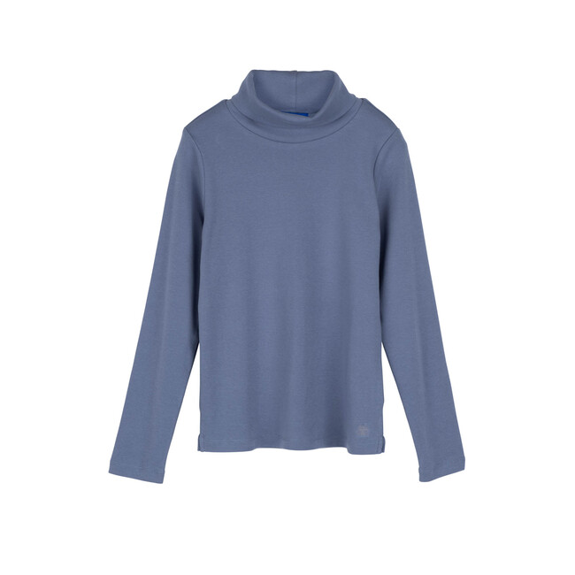Kennedy Turtle Neck, Dusty Blue - Shirts - 1