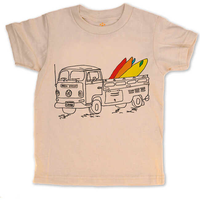 Surf Safari Tee, Natural Organic