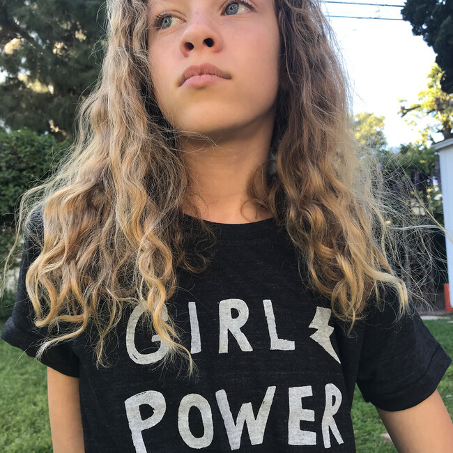Girl Power Tee, Black Triblend - Tees - 2
