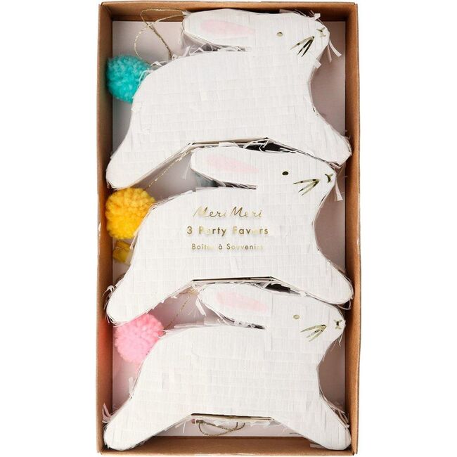 Leaping Bunny Pinata Favours, White - Favors - 6
