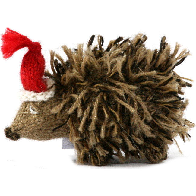 Holiday Hedgehog Ornament, Brown