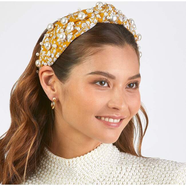 Women's Liberty Multi Pearl Knotted Headband, Summer Blooms