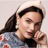 Women's Cable Knit Knotted Headband, Ivory - Hair Accessories - 2