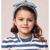 Kids Knitted Bow Tie Knotted Headband, Sky Blue - Hair Accessories - 2