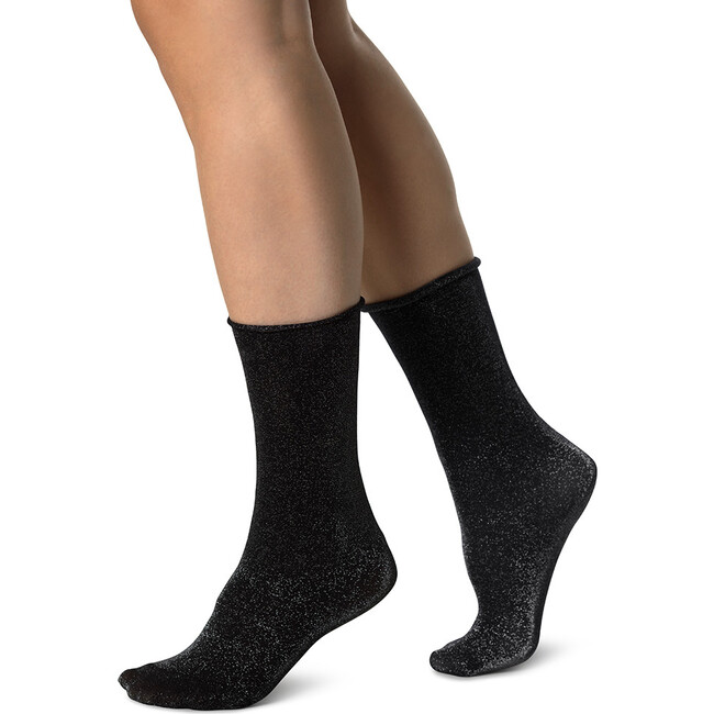 Women's Lisa Shimmery Socks, Silver