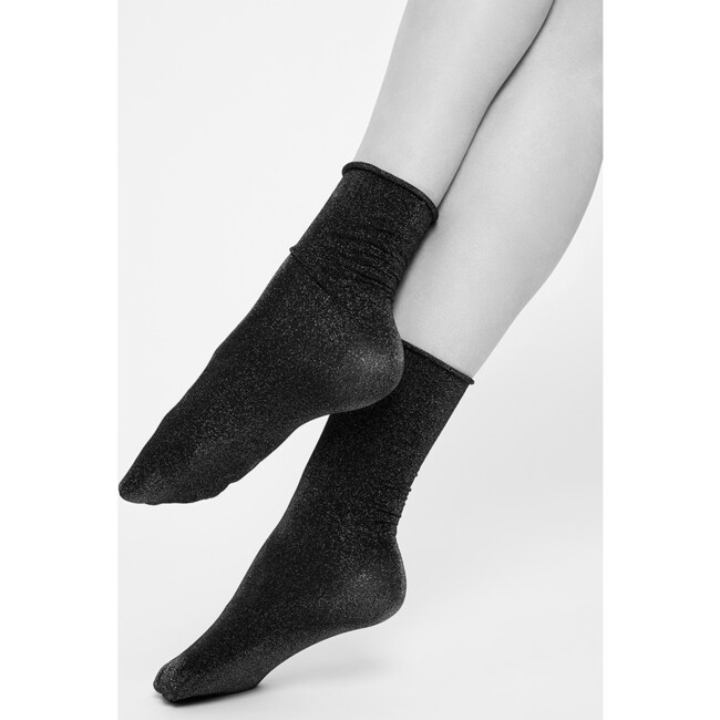 Women's Lisa Shimmery Socks, Silver - Socks - 3