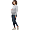 Women's Jojo Maternity + Nursing Hoodie, Gray Hacci - Sweatshirts - 2