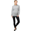 Women's Jojo Maternity + Nursing Hoodie, Gray Hacci - Sweatshirts - 3