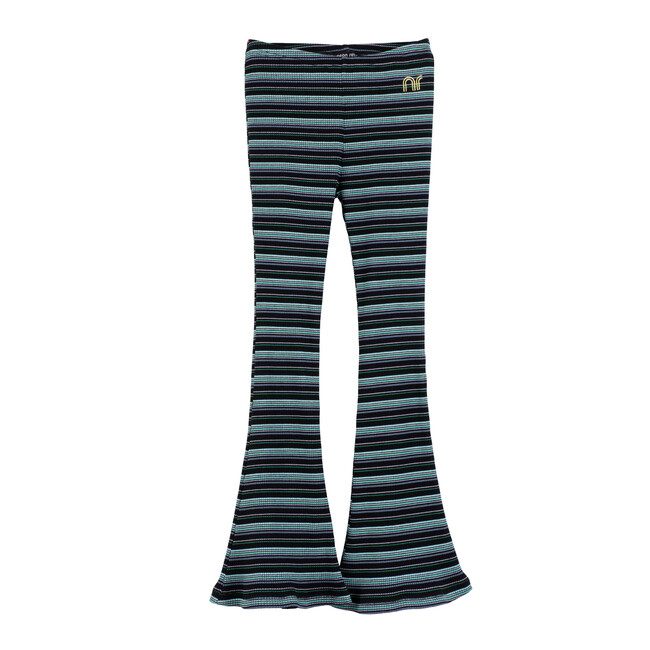 Janis Flare Ribbed Legging, Black Multi
