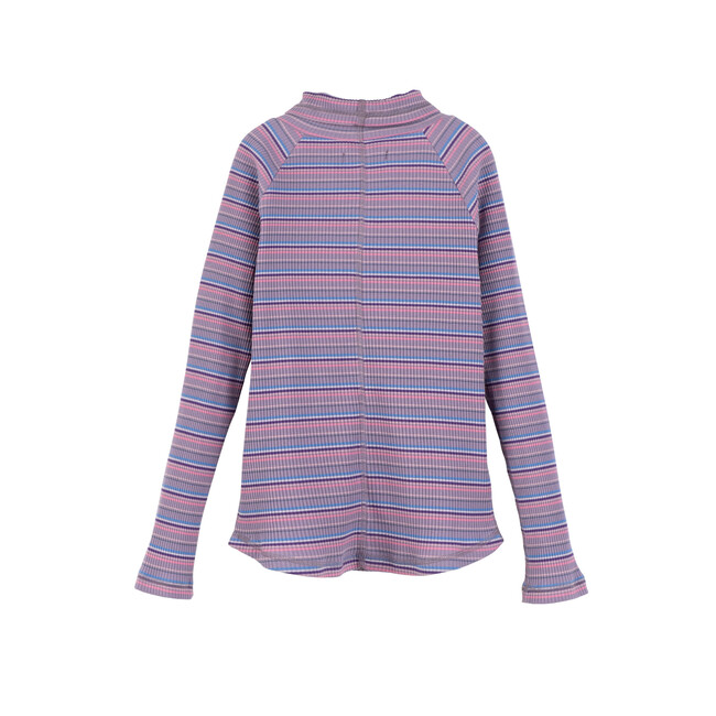 Ellis Ribbed Turtleneck, Lavender Multi