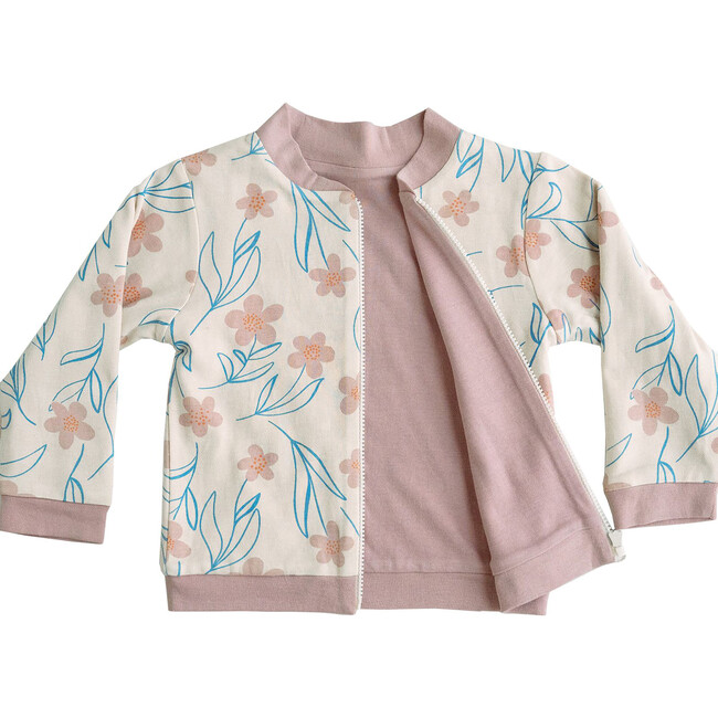 Reversible Jacket, Floral Whimsy/Misty Rose - Jackets - 1