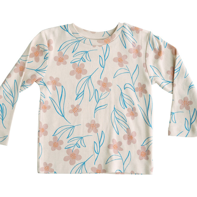 Printed Long Sleeve Tee, Floral Whimsy