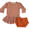 Lilah Dress, Rust Stripe - Dresses - 1 - thumbnail