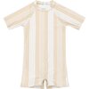 Rashgaurd One Piece, Café Stripe - One Pieces - 1 - thumbnail