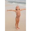 Tie Front One Piece, Mocha Dot - One Pieces - 2 - thumbnail