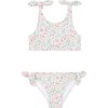 Floral Tie Knot Bikini, Emerald - Two Pieces - 1 - thumbnail