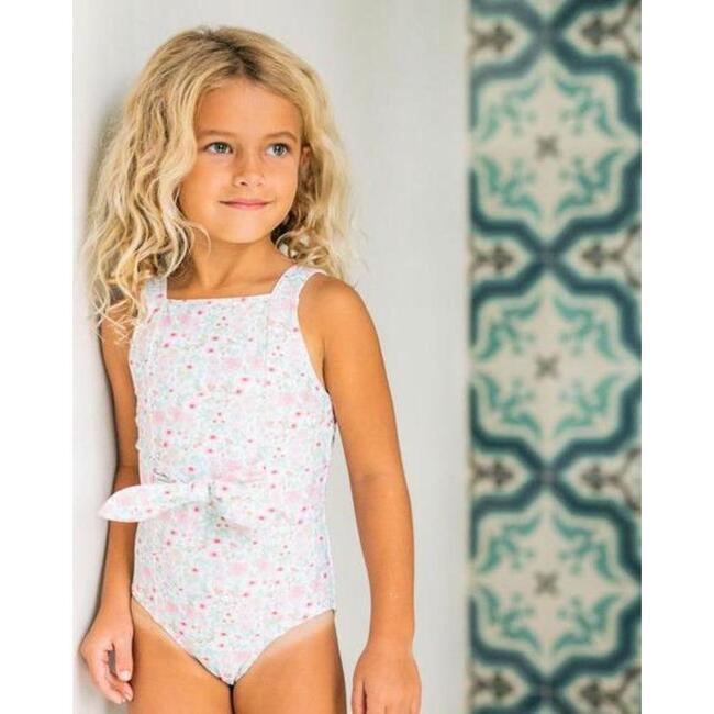 Floral Tie Front One Piece, Emerald