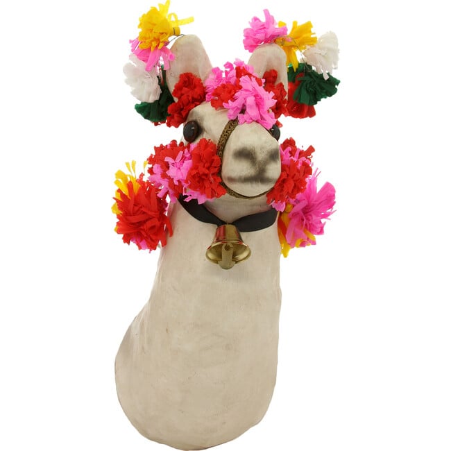 Llama Mount with Tassels, Cream