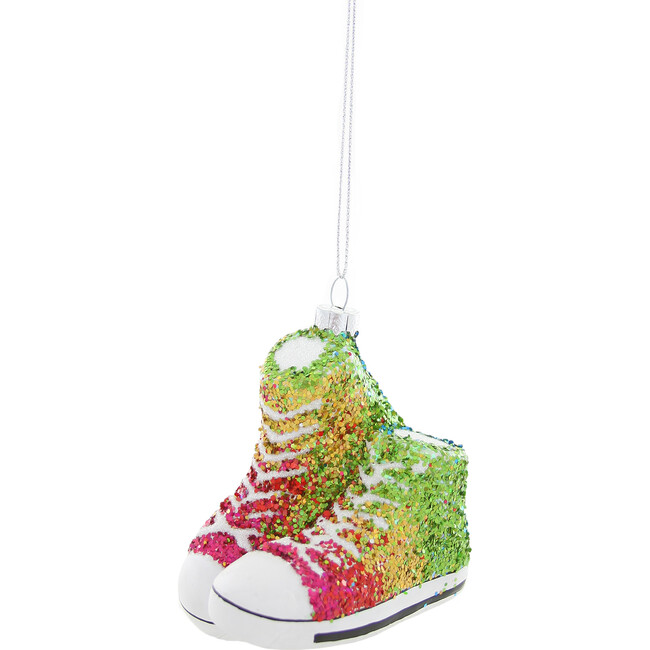 Glittered Rainbow Sneaker Ornament - Ornaments - 1