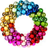 Ball Encrusted Wreath, Rainbow - Wreaths - 1 - thumbnail