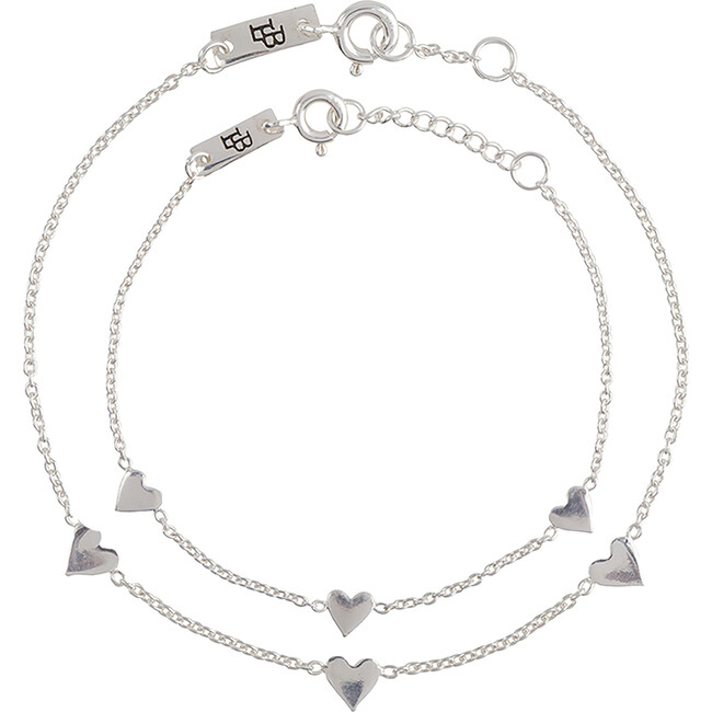 You Are Loved Bracelet Set, Silver - Bracelets - 1