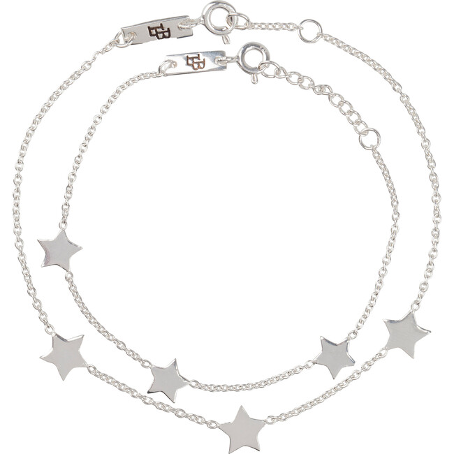 You Are My Shining Star Bracelet Set, Silver