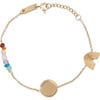 Children's She's A Rainbow Bracelet, Gold Plated - Bracelets - 1 - thumbnail