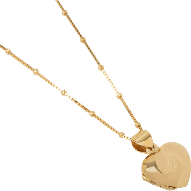 Women's Motherlove Mini Locket Necklace, Gold Plated