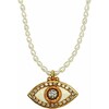 Freshwater Pearl Evil Eye Necklace - Necklaces - 1 - thumbnail