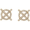Diamond XO Studs - Earrings - 1 - thumbnail