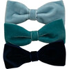 Velvet Bows, Dusty Blue, Teal, and Navy - Hair Accessories - 1 - thumbnail
