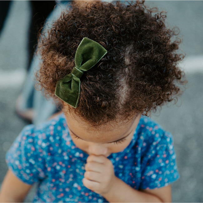 Velvet Bows, Ruby, Loden, and Black - Hair Accessories - 3