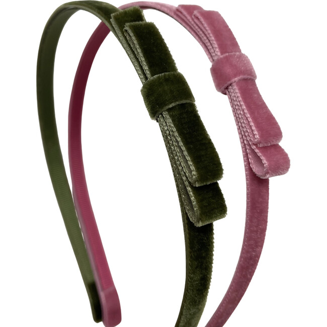 Velvet Headbands Duo, Rose and Loden - Hair Accessories - 6