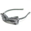 Glitter Bow Headband, Silver - Hair Accessories - 1 - thumbnail
