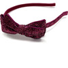 Glitter Bow Headband, Magenta - Hair Accessories - 5