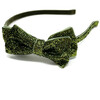 Glitter Bow Headband, Green - Hair Accessories - 3