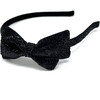 Glitter Bow Headband, Black - Hair Accessories - 2