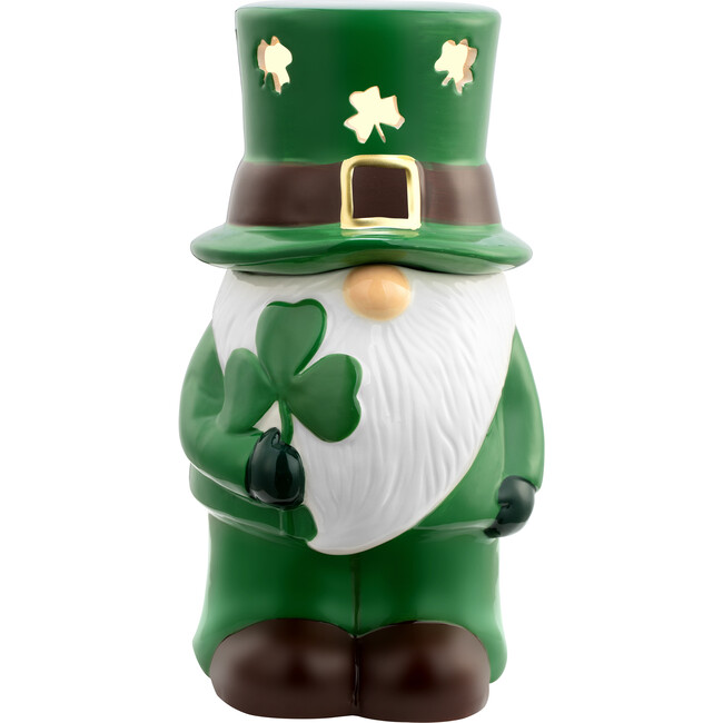 Mr. Lucky Gnome Cookie Jar, Green