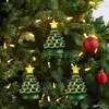 Set of 3 Nostalgic Trees, Green - Accents - 2