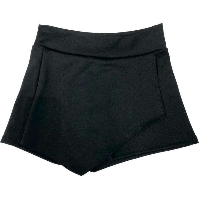 Envelope Skort, Black - Skirts - 1