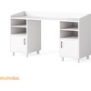 Indi Doublewide Desk, White - Desks - 2 - thumbnail