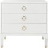 Lorna 3-Drawer Nightstand, White - Nightstands - 1 - thumbnail