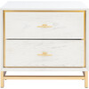 Fenno 2-Drawer Nightstand, White - Nightstands - 1 - thumbnail