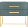 Estelle Nightstand, Teal - Nightstands - 1 - thumbnail