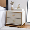 Fenno 2-Drawer Nightstand, White - Nightstands - 2