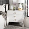 Lorna 3-Drawer Nightstand, White - Nightstands - 6